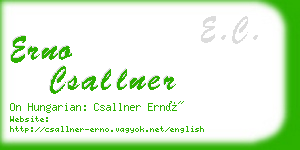 erno csallner business card